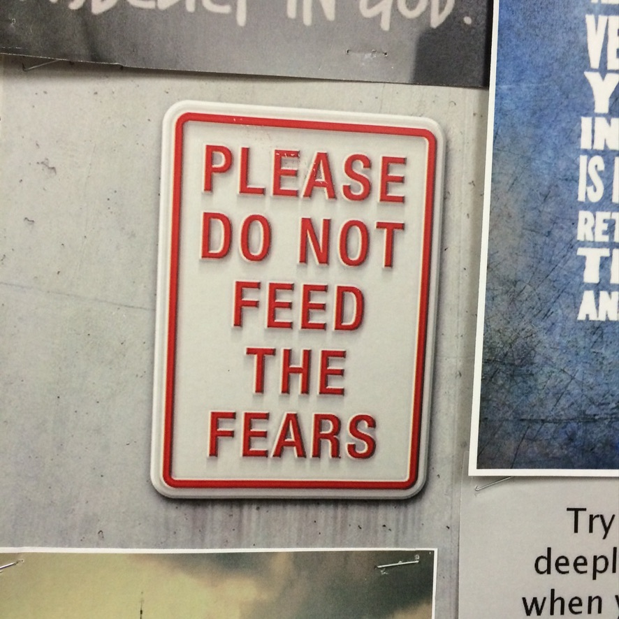 Sign that says please do not feed the fears